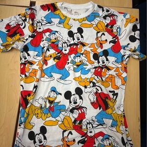 Disney Mickey Mouse Graphic Tee with Multicolor Design